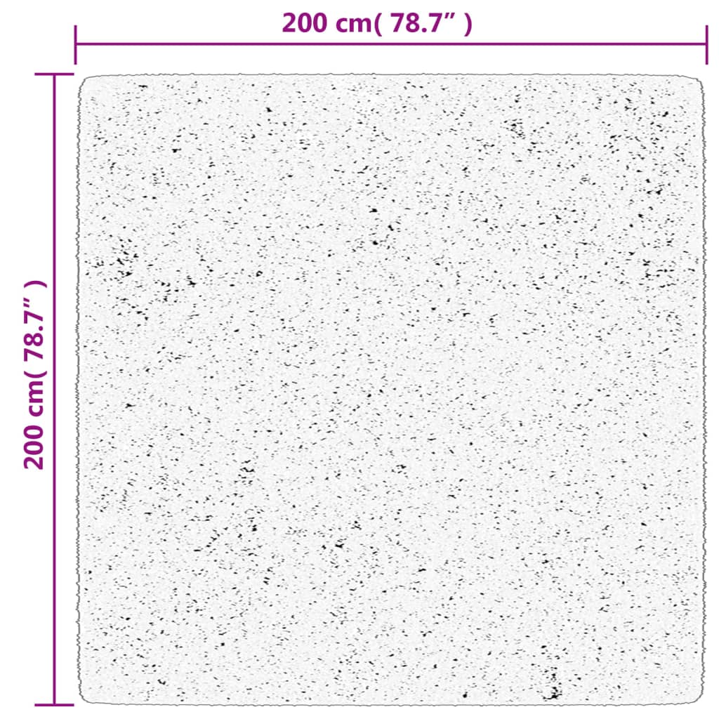 vidaXL Koberec HUARTE krátky vlas mäkký a umývateľný sivý 200x200 cm