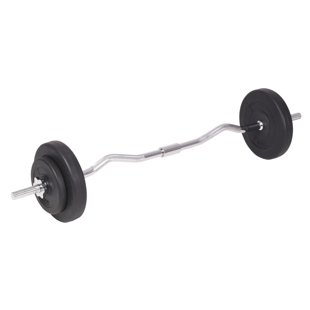 vidaXL Súprava závaží a tyčí barbell a dumbbell, 90 kg