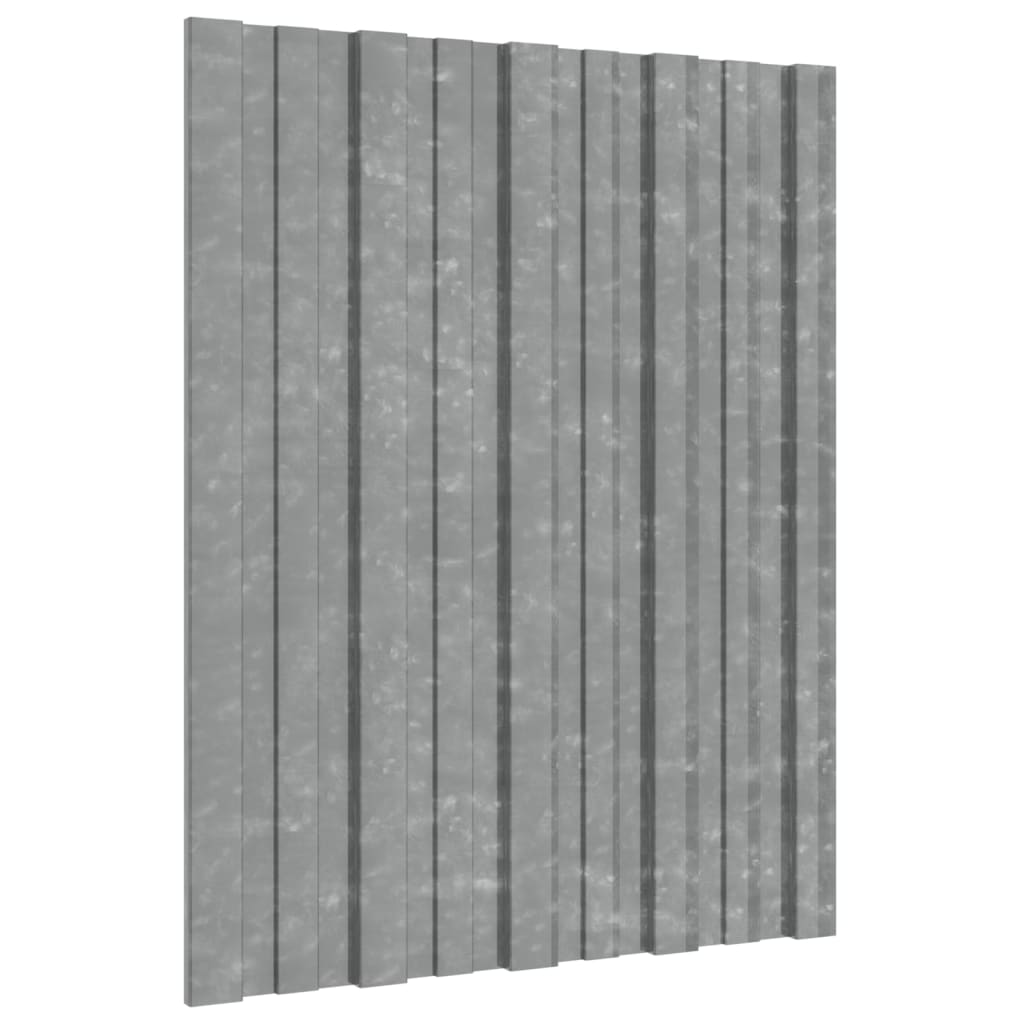 vidaXL Strešné panely 12 ks pozinkovaná oceľ strieborné 60x45 cm