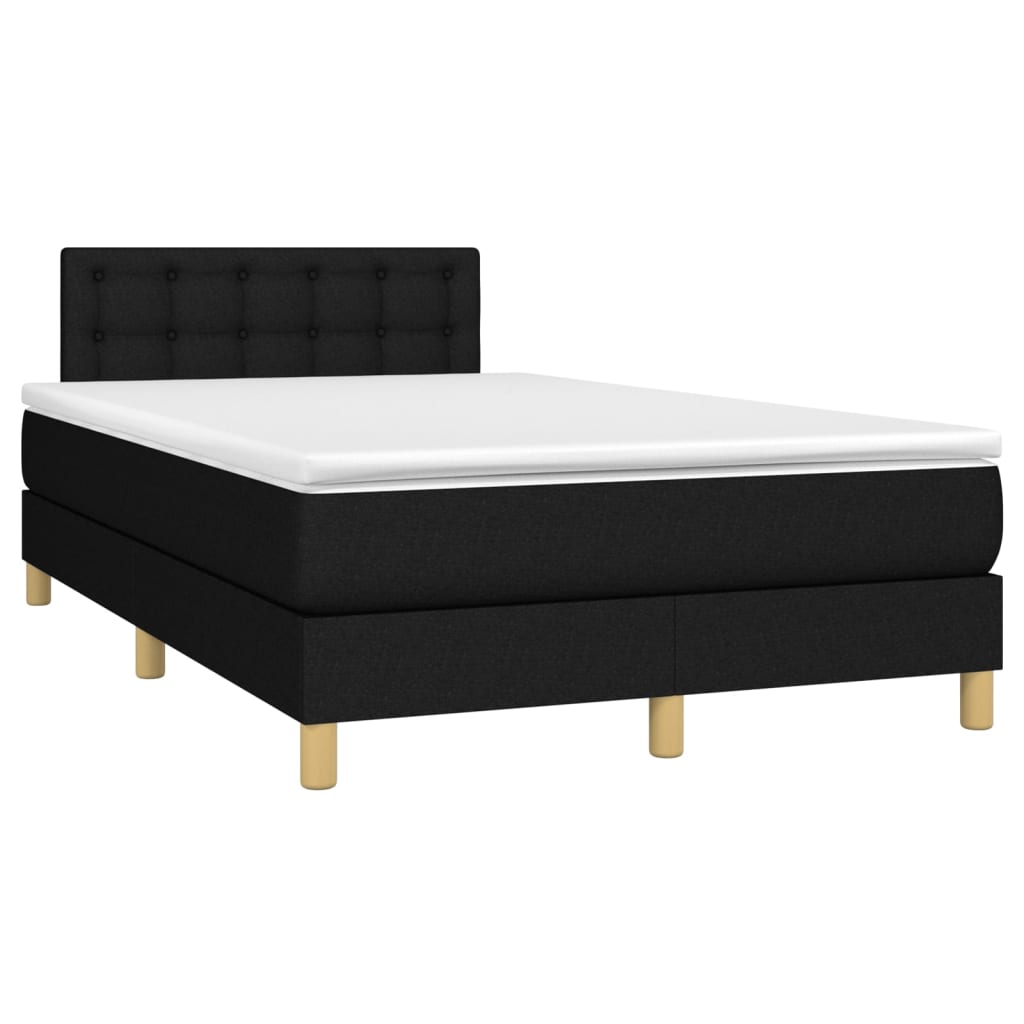 vidaXL Boxspring posteľ s matracom čierny 120x200 cm látka