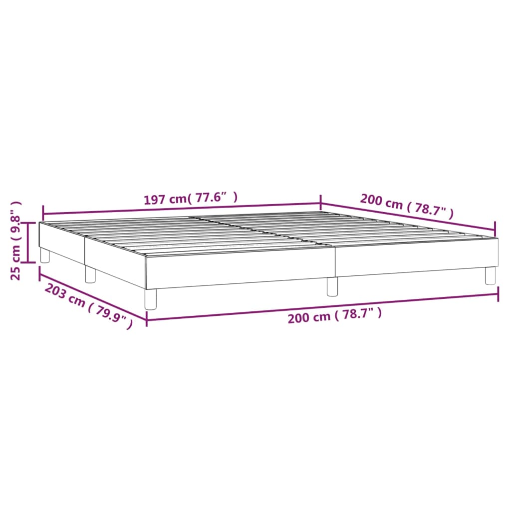 vidaXL Posteľný rám kapučínový 200x200 cm umelá koža