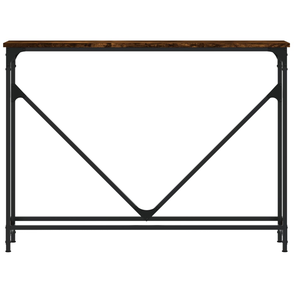 vidaXL Konzolový stolík dymový dub 102x22,5x75 cm kompozitné drevo