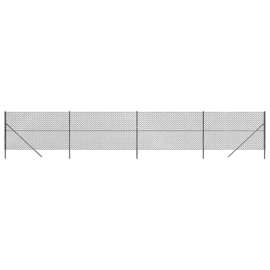 vidaXL Drôtený plot, antracitový 1,8x10 m