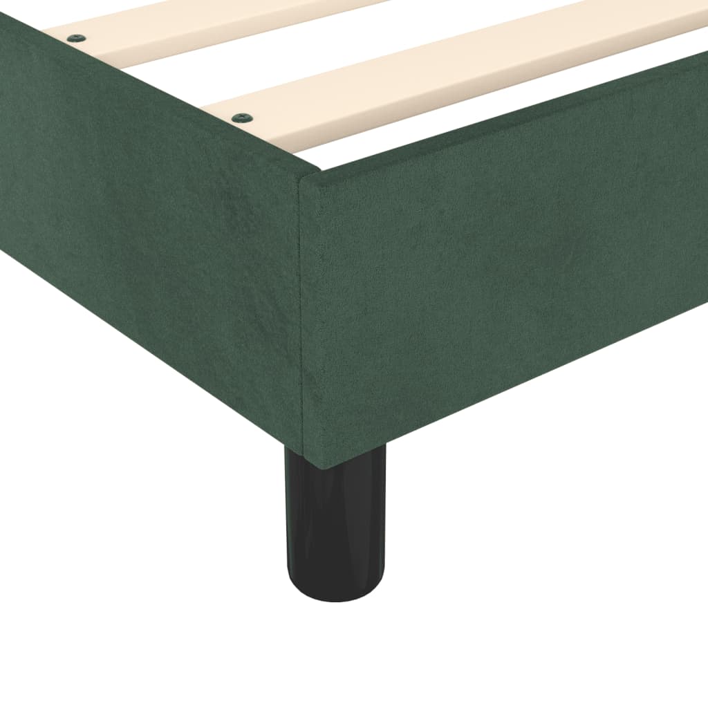 vidaXL Posteľný rám na boxspring tmavozelený 80x200 cm zamat