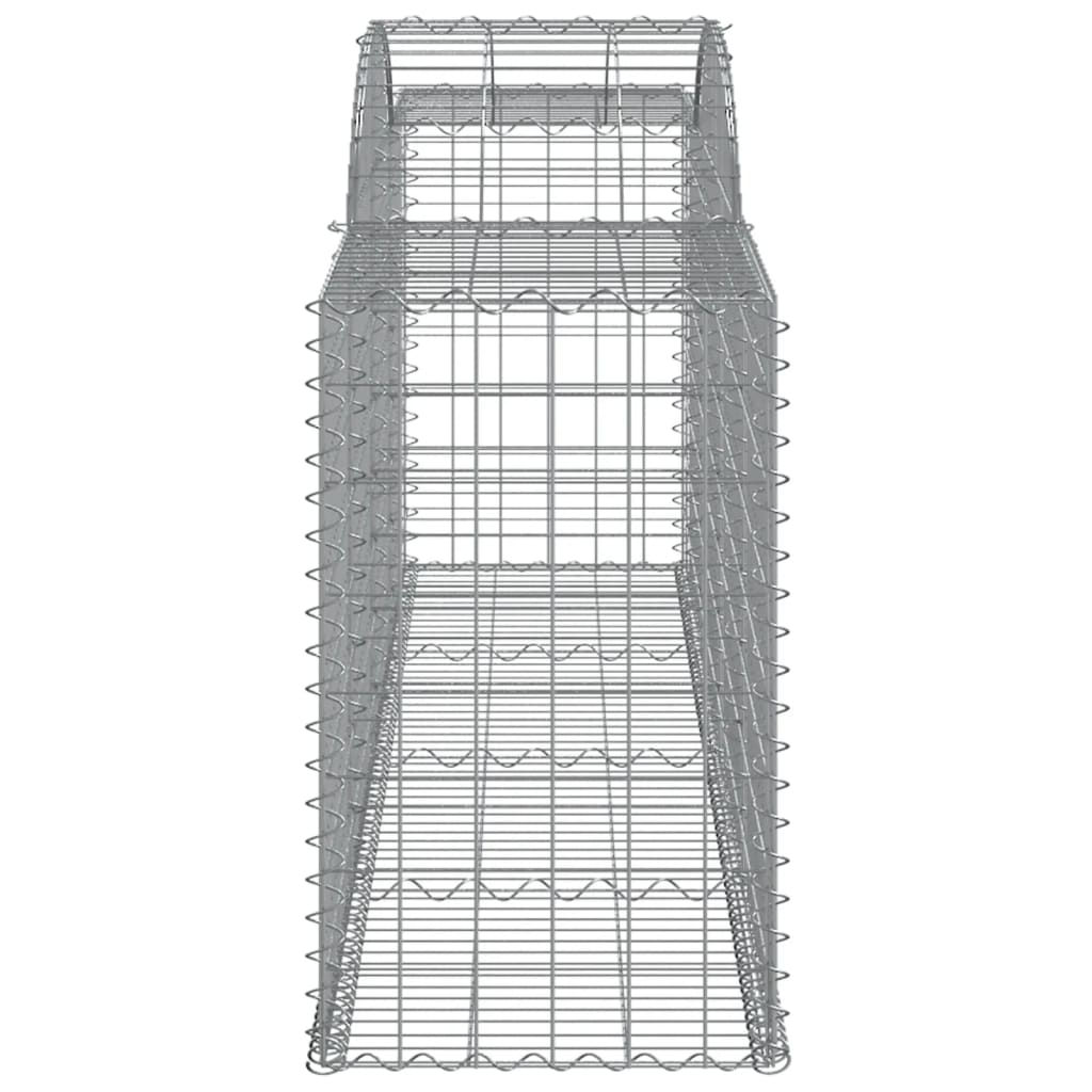 vidaXL Oblúkové gabionové koše 11ks 300x50x80/100cm pozinkované železo