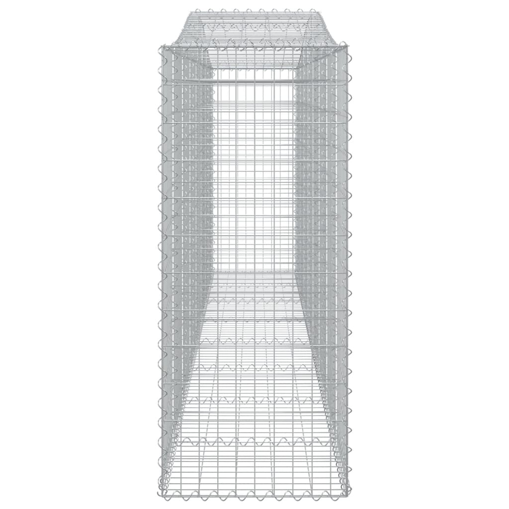 vidaXL Oblúkové gabionové koše 4 ks 400x50x120/140 cm pozink. železo