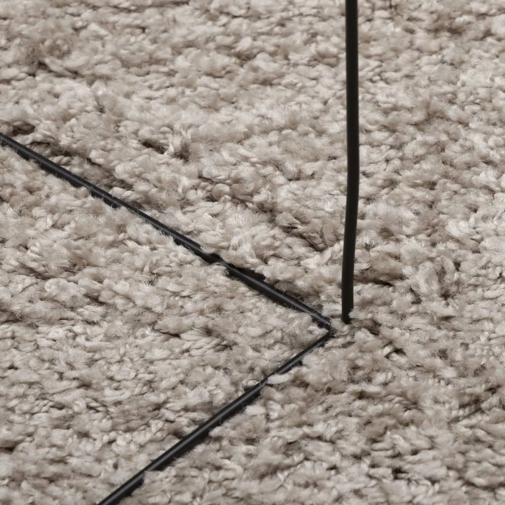 vidaXL Shaggy koberec PAMPLONA, vysoký vlas, moderný, béžový 120x170cm