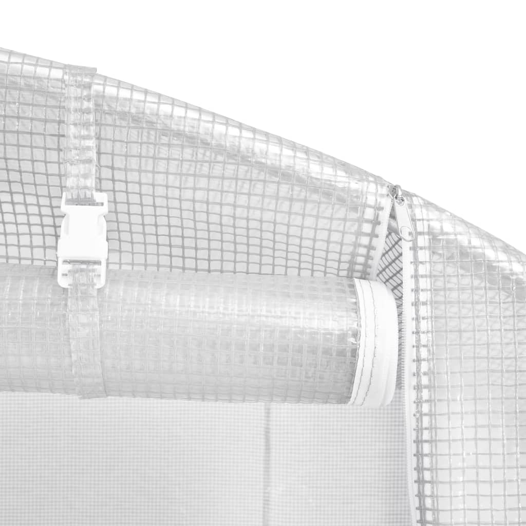 vidaXL Fóliovník s oceľovým rámom biely 16 m² 4x4x2 m