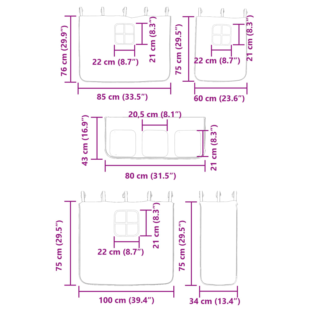 vidaXL Poschodová posteľ závesy bielo-čierna 90x200cm masívna borovica