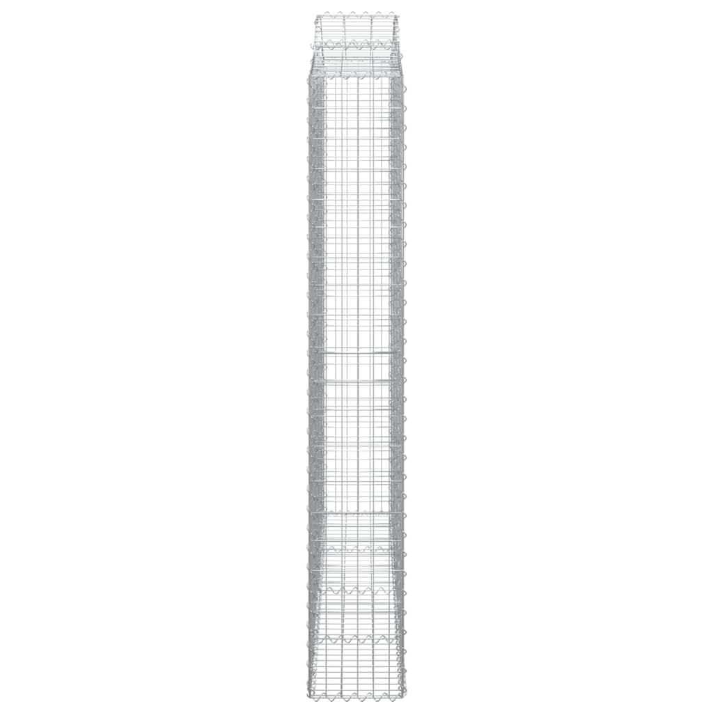 vidaXL Oblúkový gabionový kôš 4 ks 200x30x200/220cm pozinkované železo