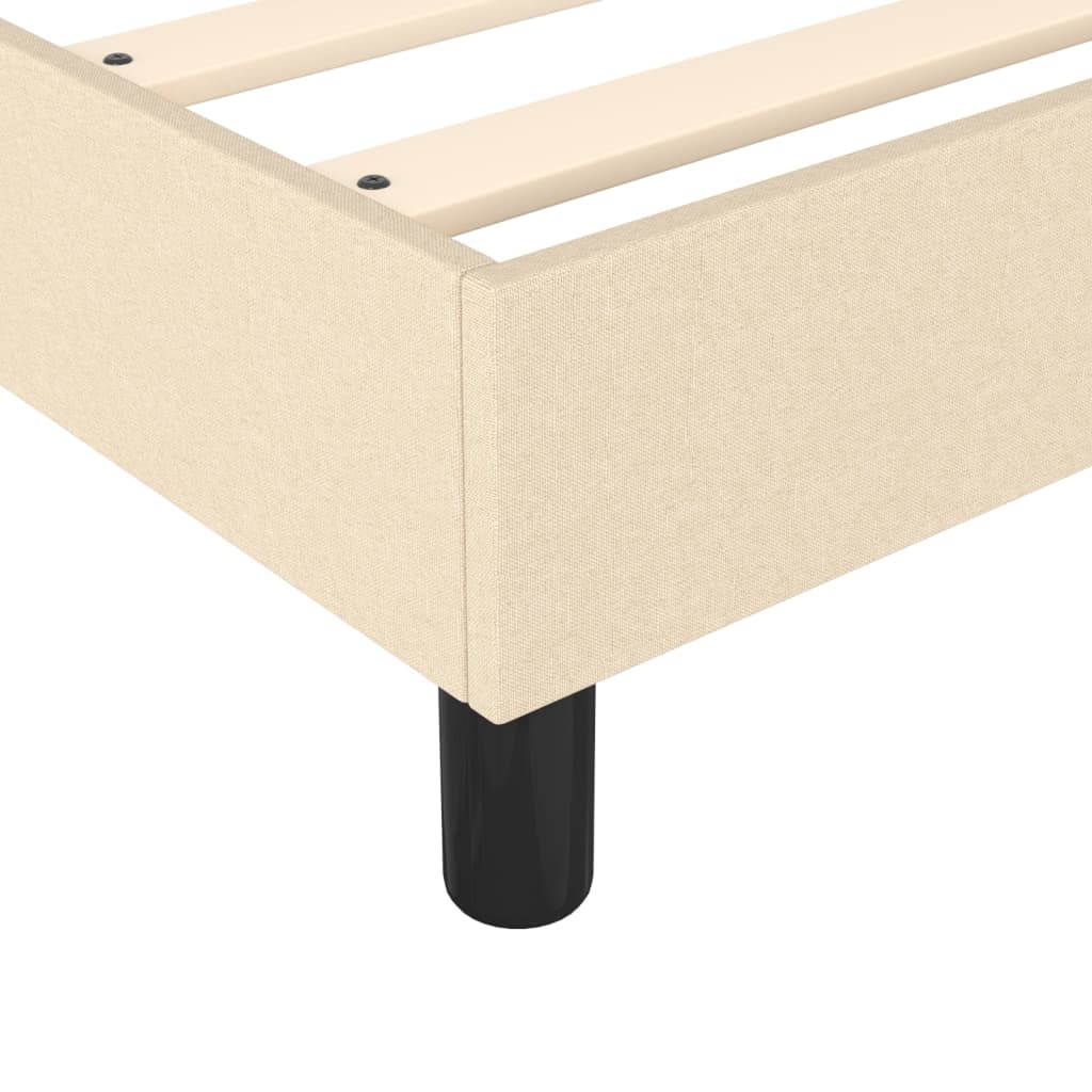 vidaXL Boxspring posteľ s matracom krémová 100x200 cm látka