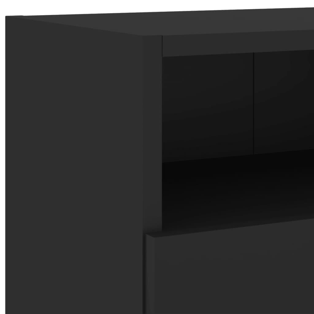 vidaXL TV nástenné skrinky 2 ks čierne 100x30x30 cm kompozitné drevo