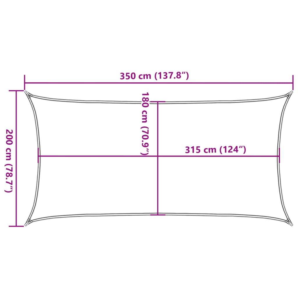 vidaXL Tieniaca plachta 160 g/m² obdĺžnik piesková 2x3,5 m HDPE