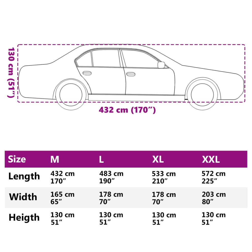 vidaXL Plachta na auto pre sedan s popruhmi plná strieborná M