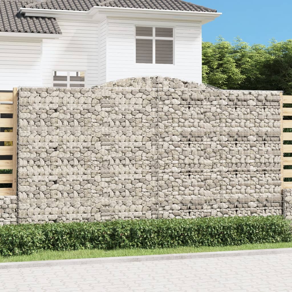 vidaXL Oblúkový gabiónový kôš 15ks 400x50x220/240cm pozinkované železo