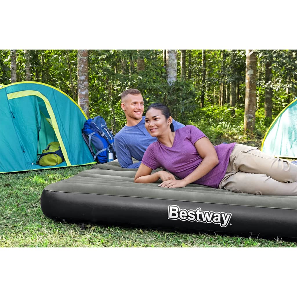 Bestway Nafukovacia vzduchová posteľ 3 v 1 čierna a sivá 188x99x25 cm