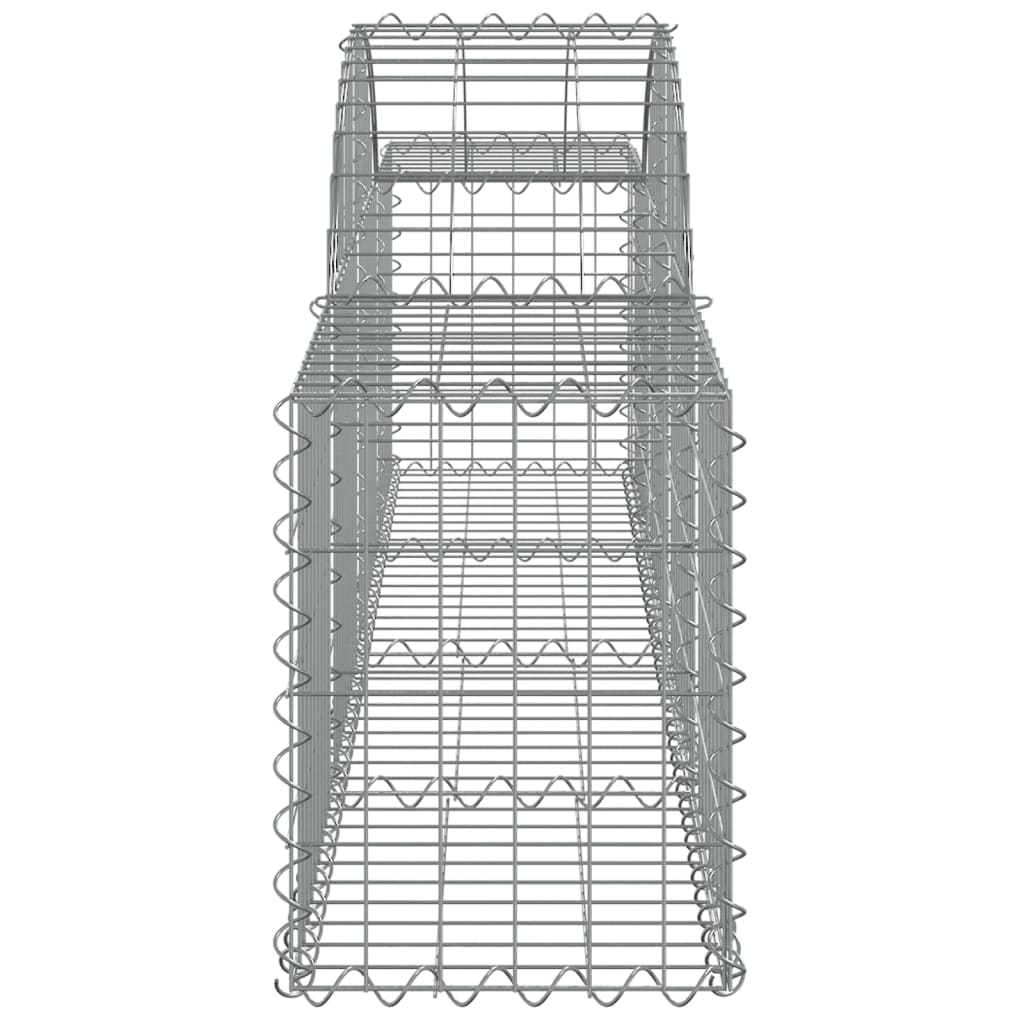 vidaXL Oblúkový gabionový kôš 25 ks 200x30x40/60 cm pozinkované železo