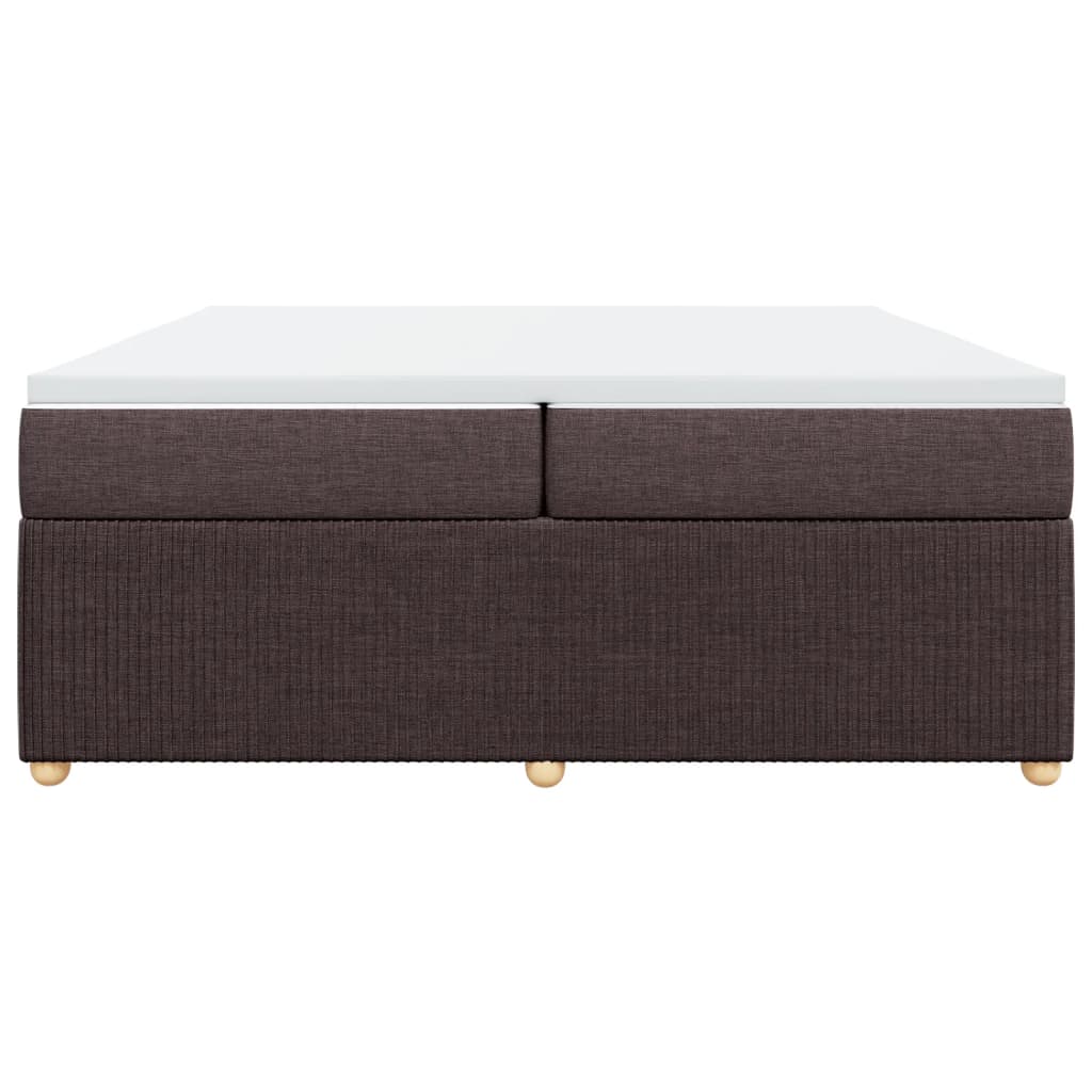 vidaXL Boxspring posteľ s matracom tmavohnedá 200x200 cm látka