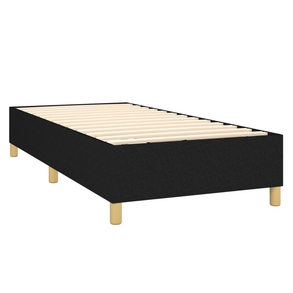 vidaXL Boxspring posteľ s matracom čierna 100x200 cm látka