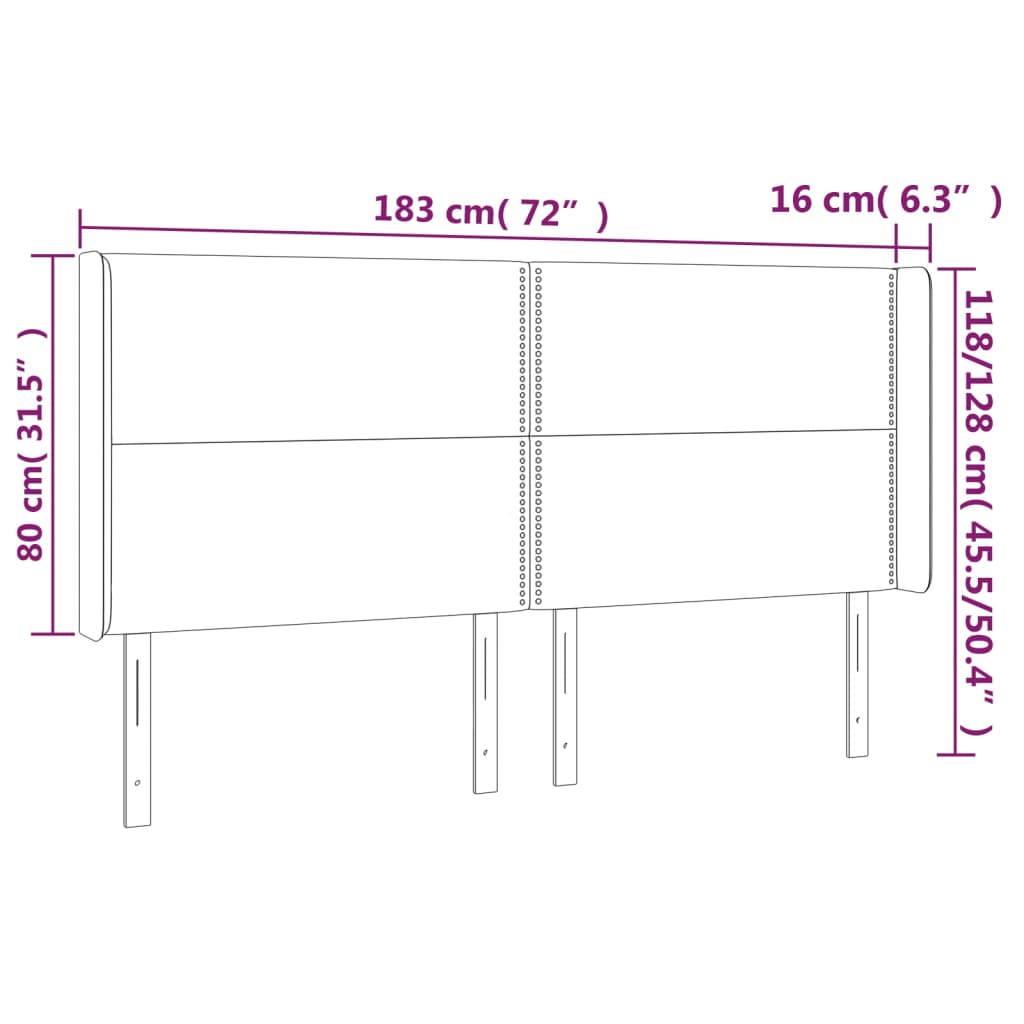 vidaXL Čelo postele so záhybmi tmavohnedé 183x16x118/128 cm látka