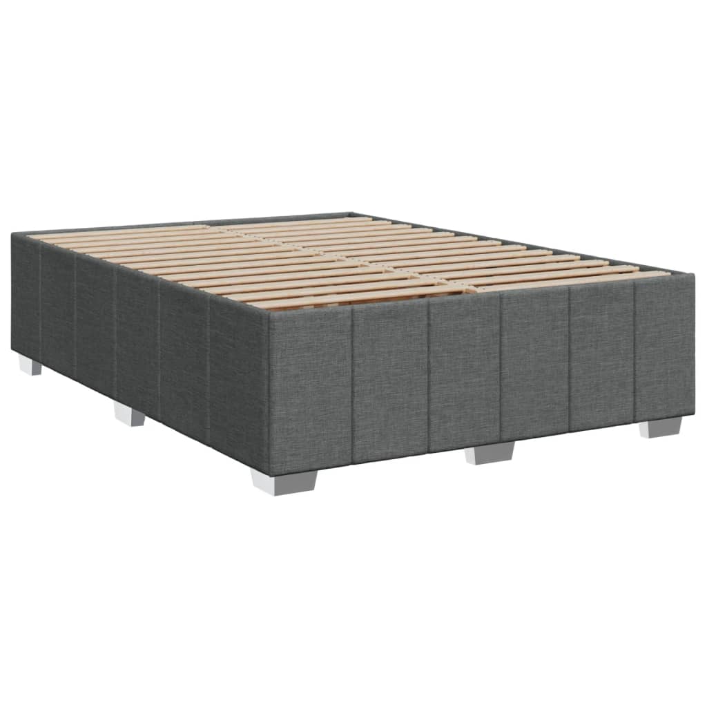 vidaXL Boxspring posteľ s matracom tmavosivá 140x200 cm látka