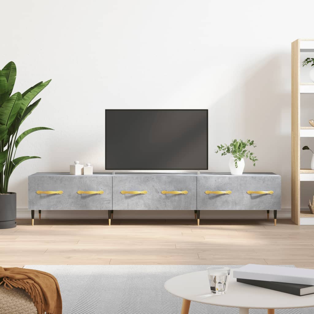 vidaXL TV skrinka, betónovo sivá 150x36x30 cm, kompozitné drevo