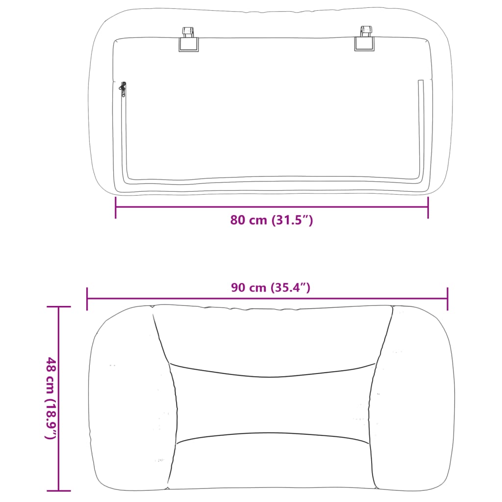 vidaXL Vankúš na čelo postele tmavohnedý 80 cm látka