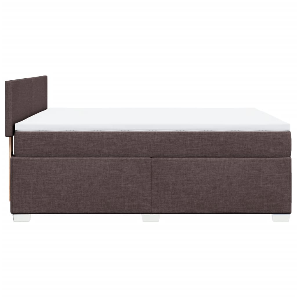 vidaXL Boxspring posteľ s matracom tmavohnedá 140x200 cm látka