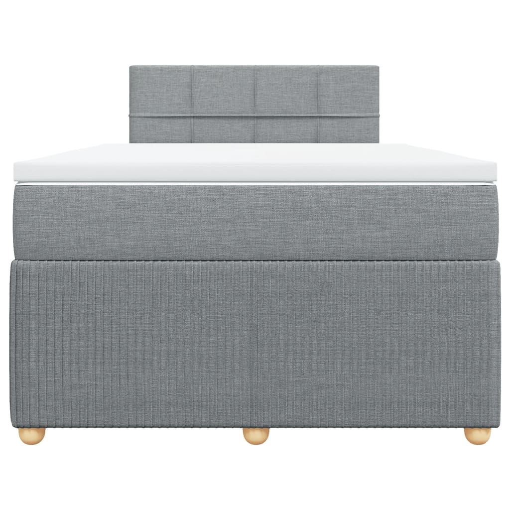 vidaXL Boxspring posteľ s matracom bledosivá 120x190 cm látka