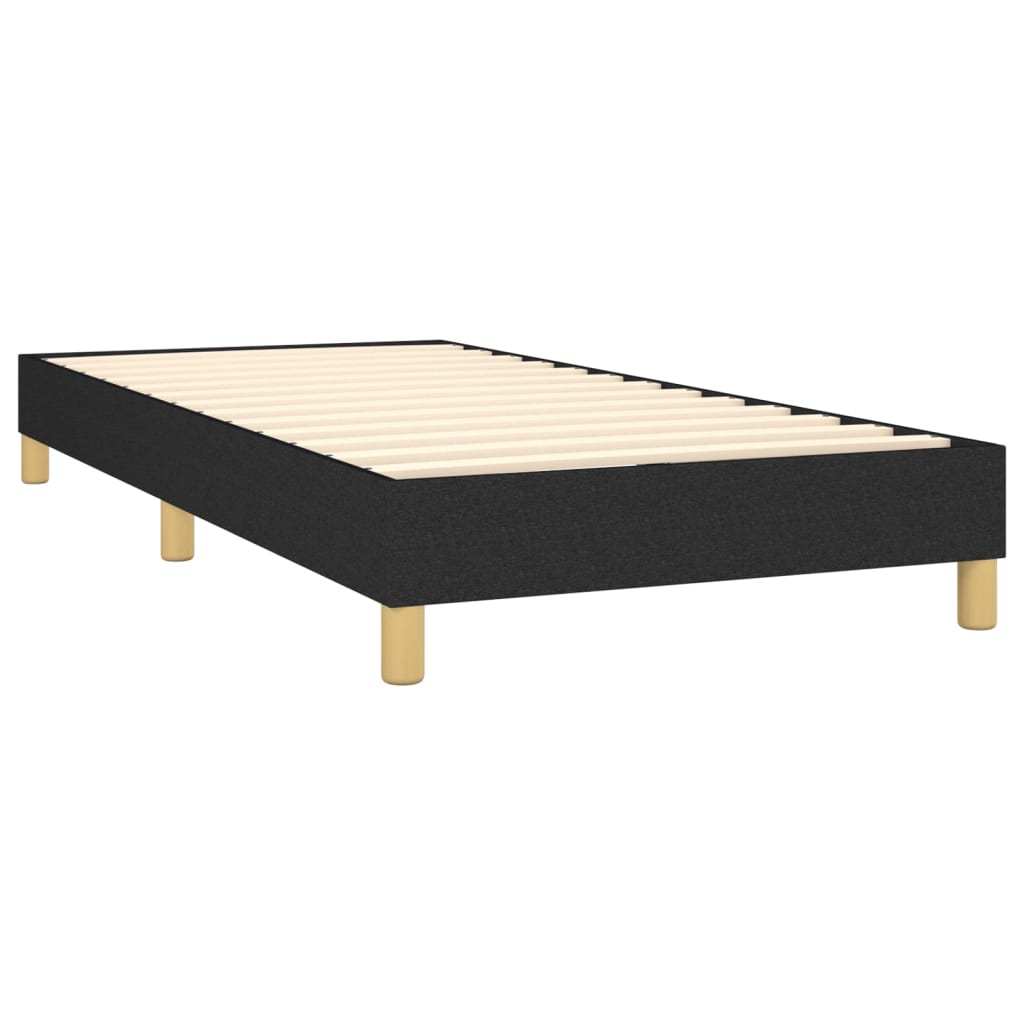 vidaXL Posteľný rám boxspring s matracom čierny 90x190 cm látka