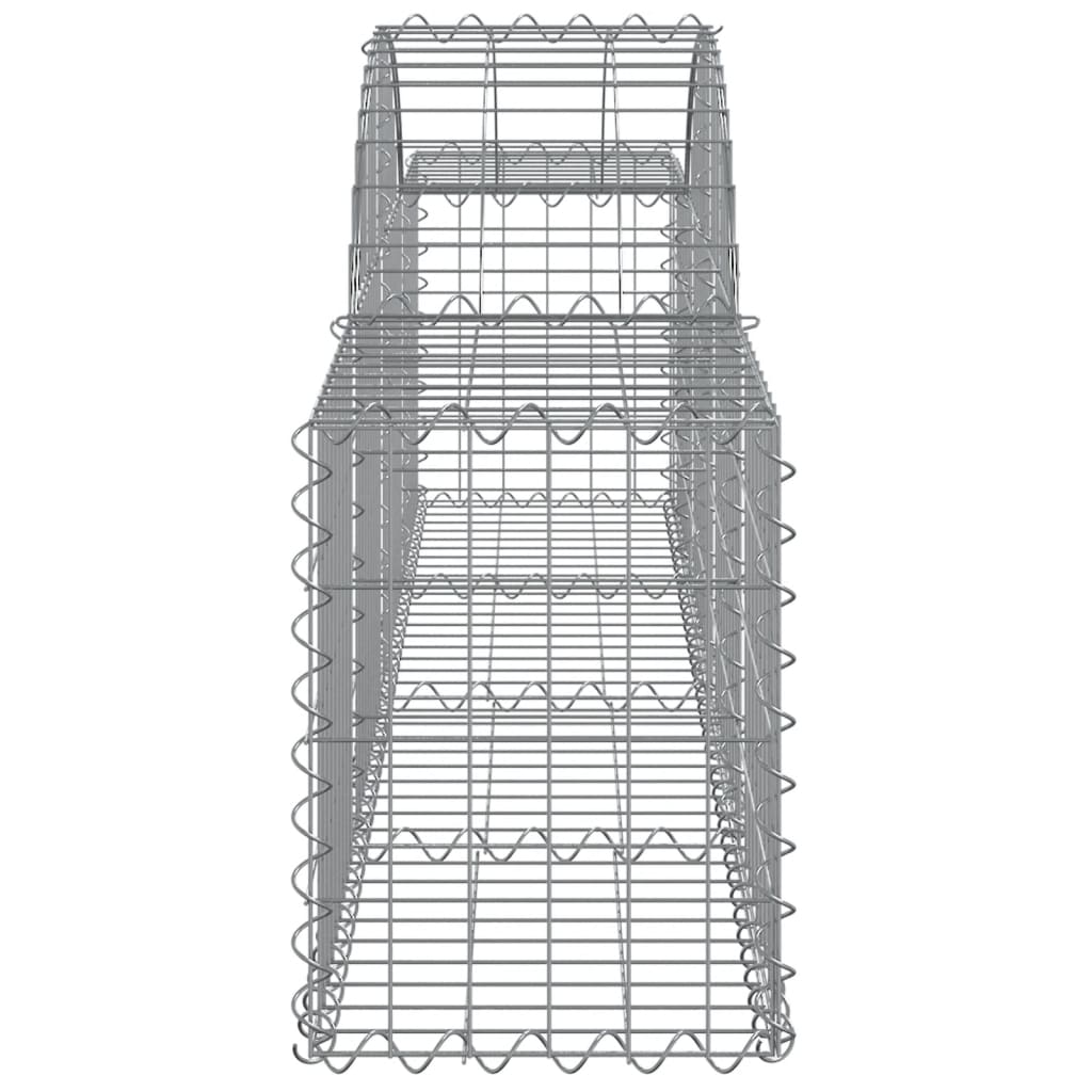 vidaXL Oblúkový gabionový kôš 10 ks 200x30x40/60 cm pozinkované železo