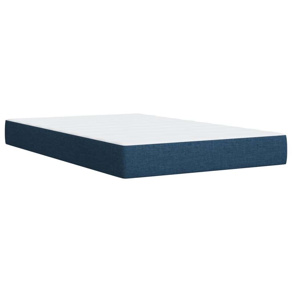 vidaXL Boxspring posteľ s matracom modrá 120x200 cm látka