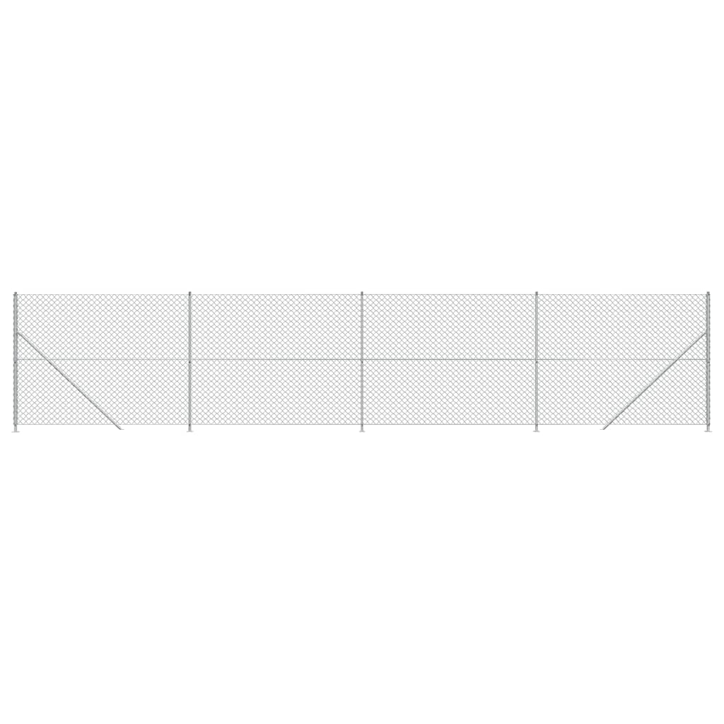 vidaXL Drôtený plot s prírubou strieborný 1,8x10 m