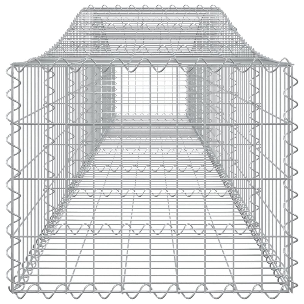 vidaXL Oblúkový gabionový kôš 4 ks 400x50x40/60 cm pozinkované železo