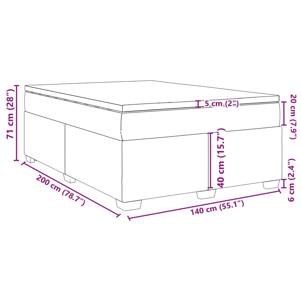 vidaXL Boxspring posteľ s matracom kapučínová 140x200 cm umelá koža