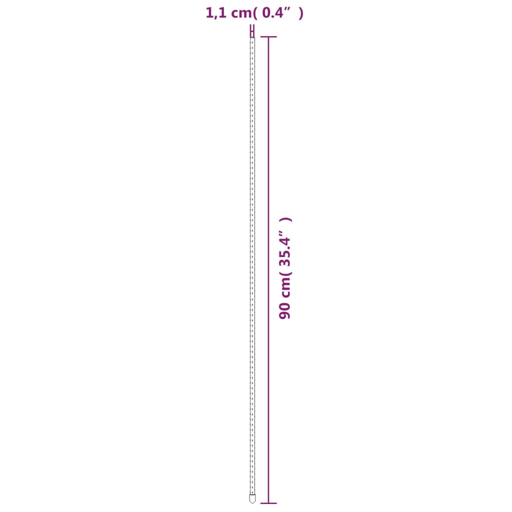 vidaXL Záhradné kolíky 30 ks zelené 90 cm oceľ