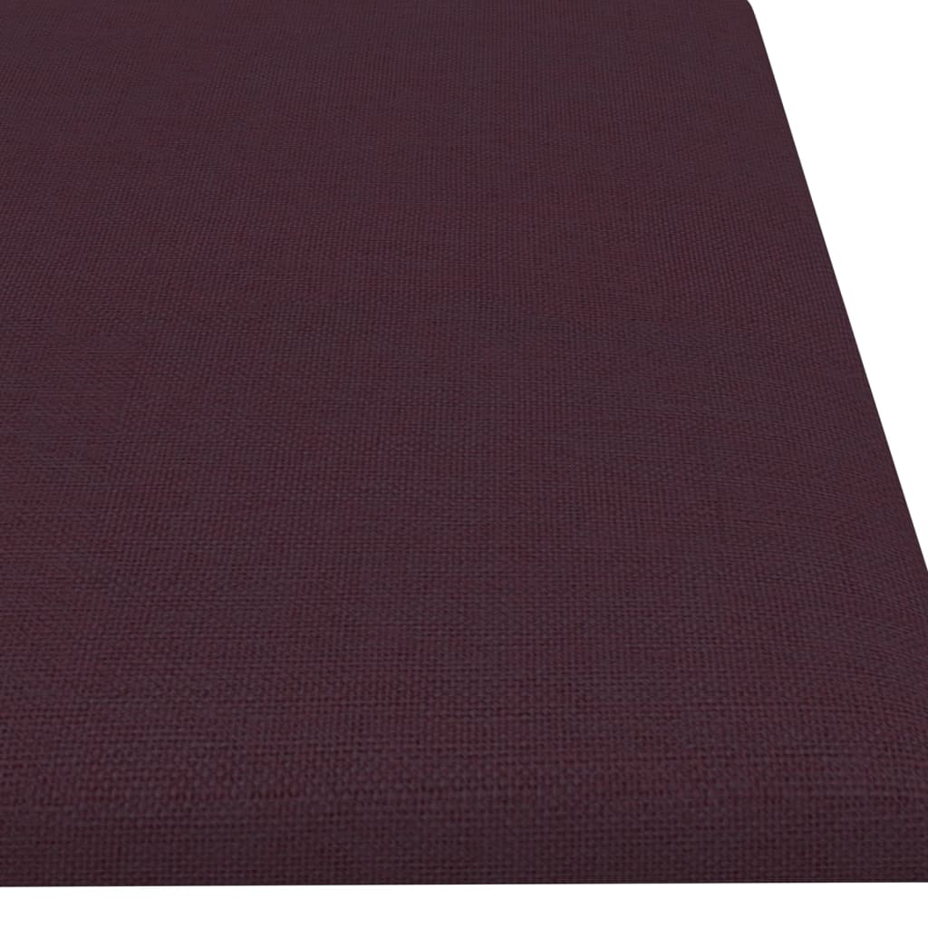 vidaXL Nástenné panely 12 ks fialové 60x15 cm látkové 1,08 m²