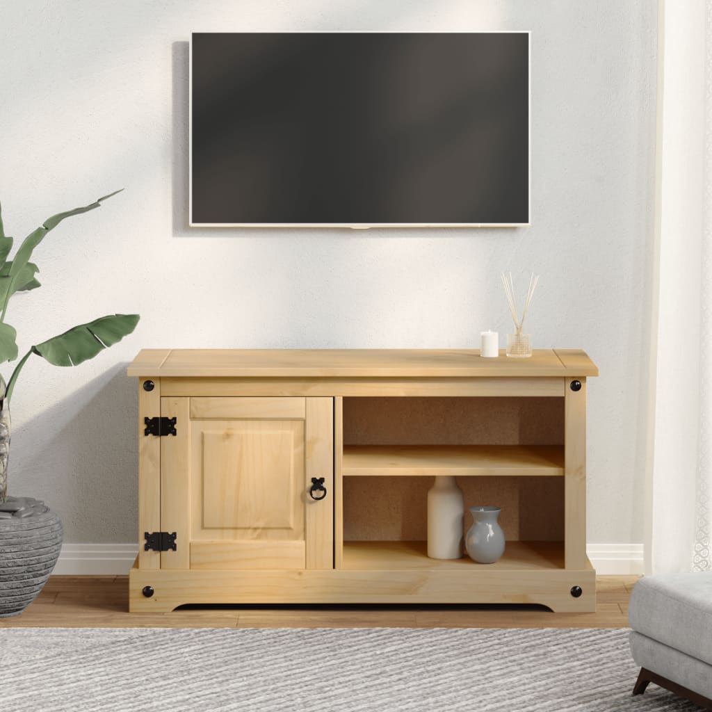 vidaXL TV skrinka Corona 100x37x52 cm, borovicový masív