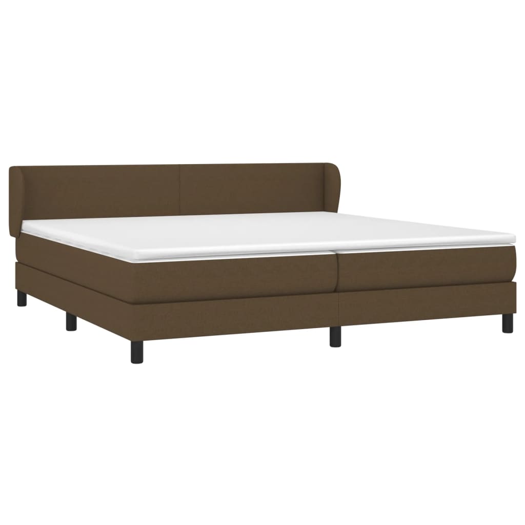 vidaXL Boxspring posteľ s matracom tmavohnedá 200x200 cm látka