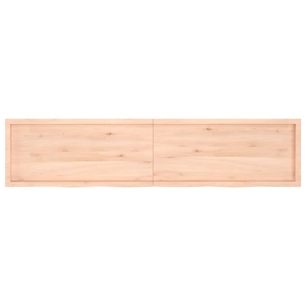 vidaXL Stolová doska 220x50x(2-6) cm, neošetrený dubový masív