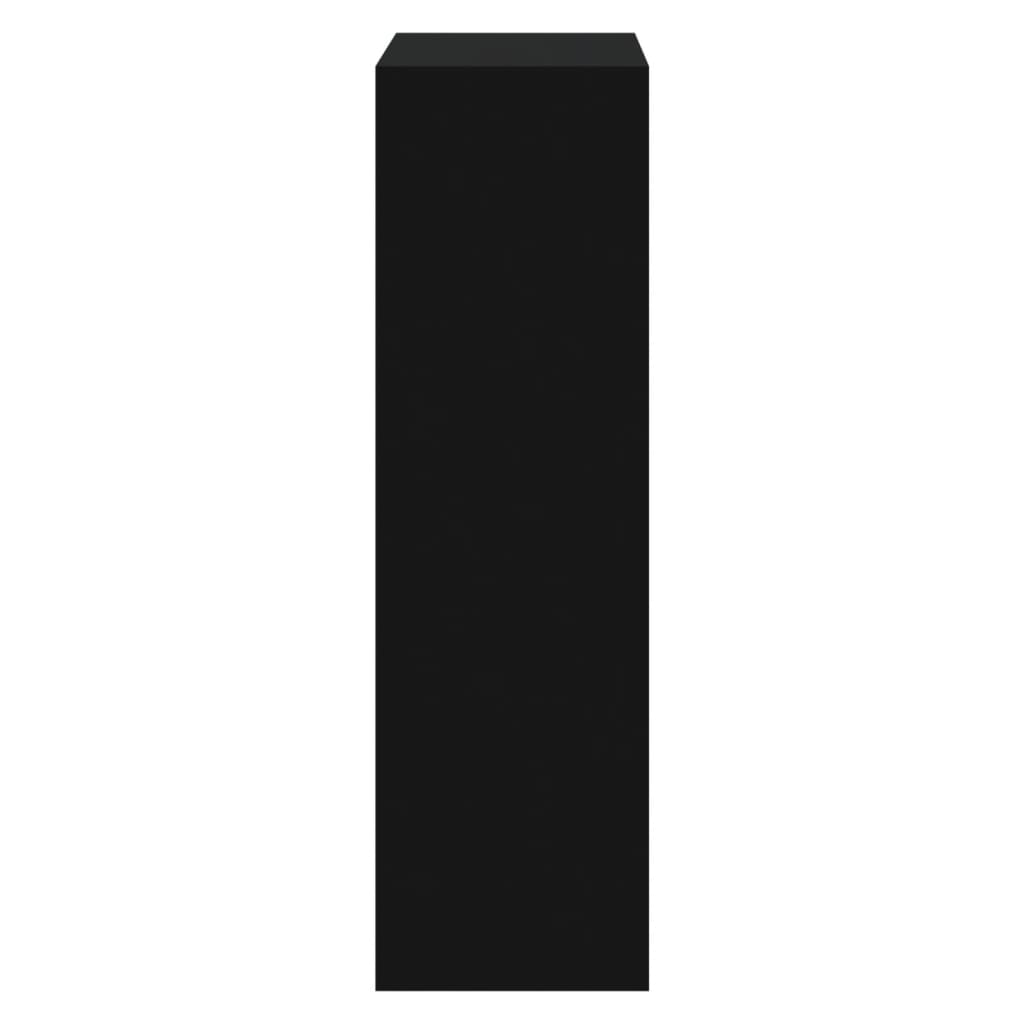 vidaXL Botník čierny 63x24x81 cm spracované drevo