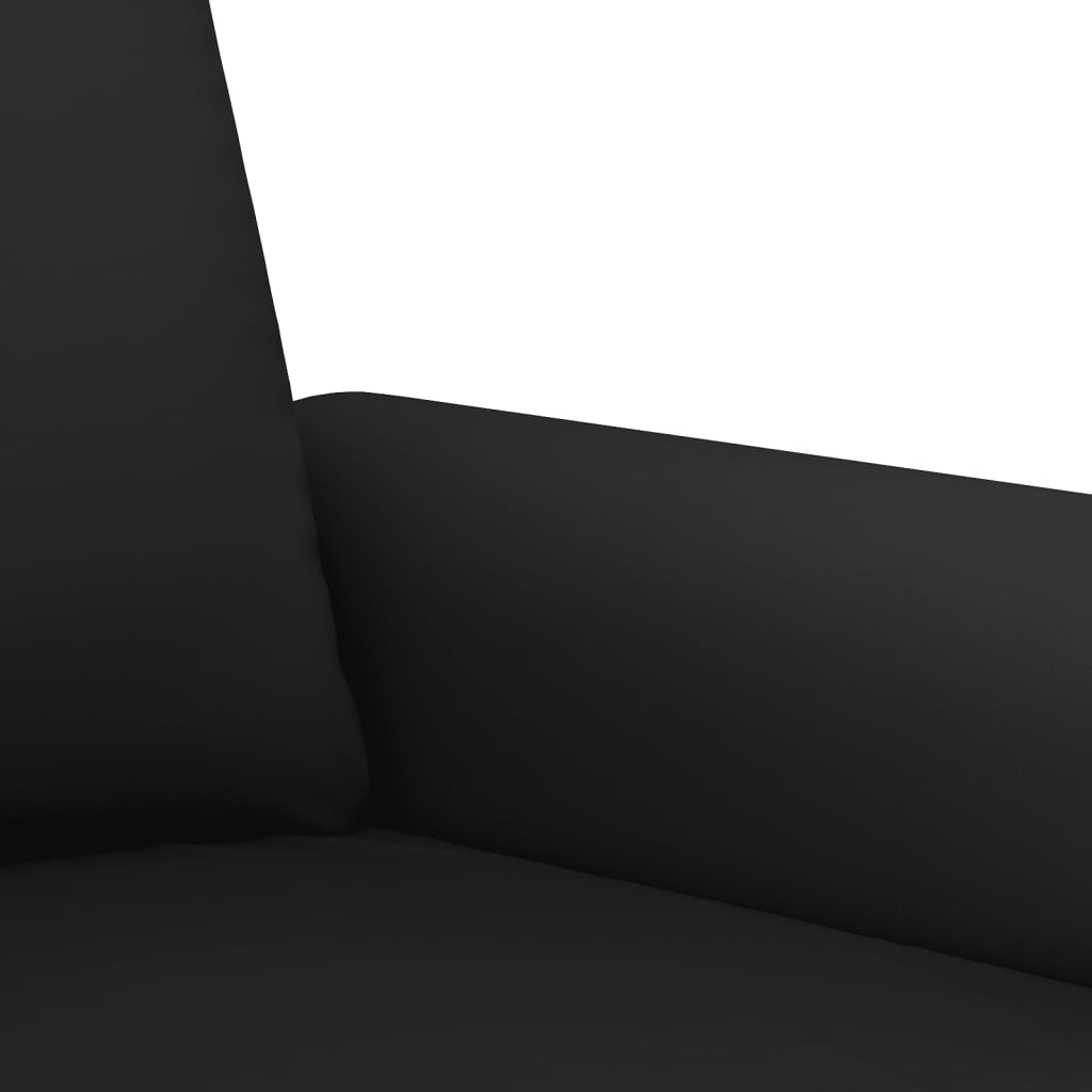 vidaXL 3-dielna sedacia súprava s vankúšmi čierna zamat