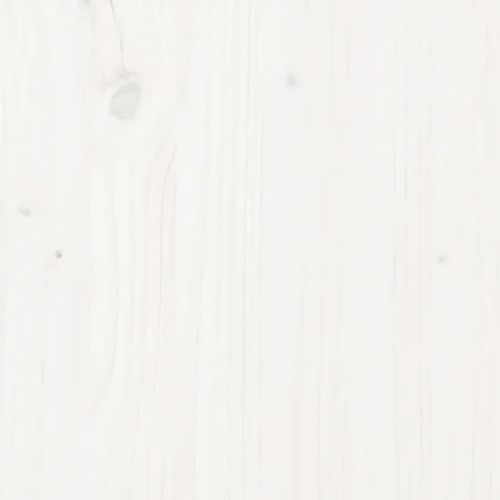 vidaXL Posteľný rám s čelom biely 160x200 cm masívne drevo
