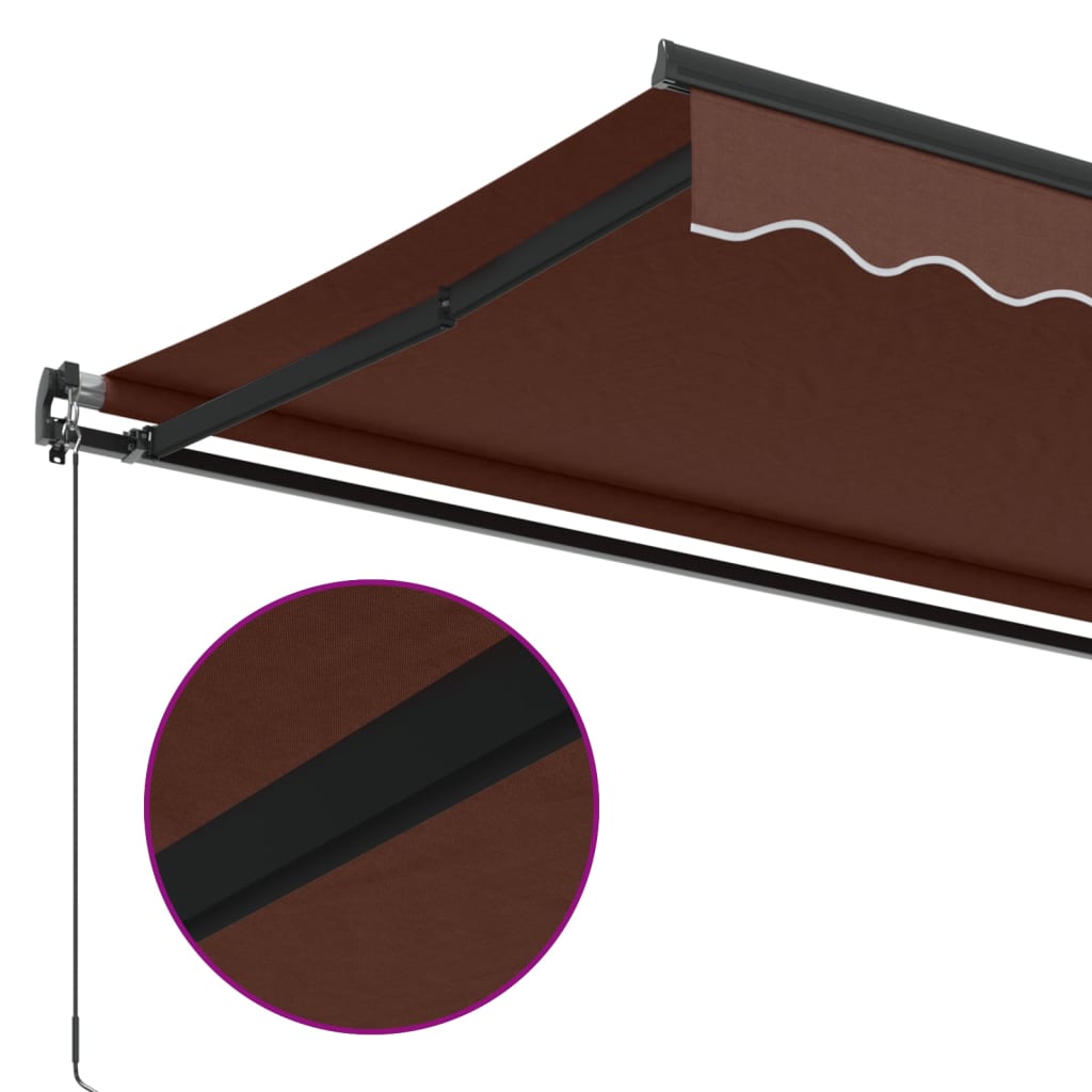 vidaXL Ručne zaťahovacia markíza hnedá 600x300 cm