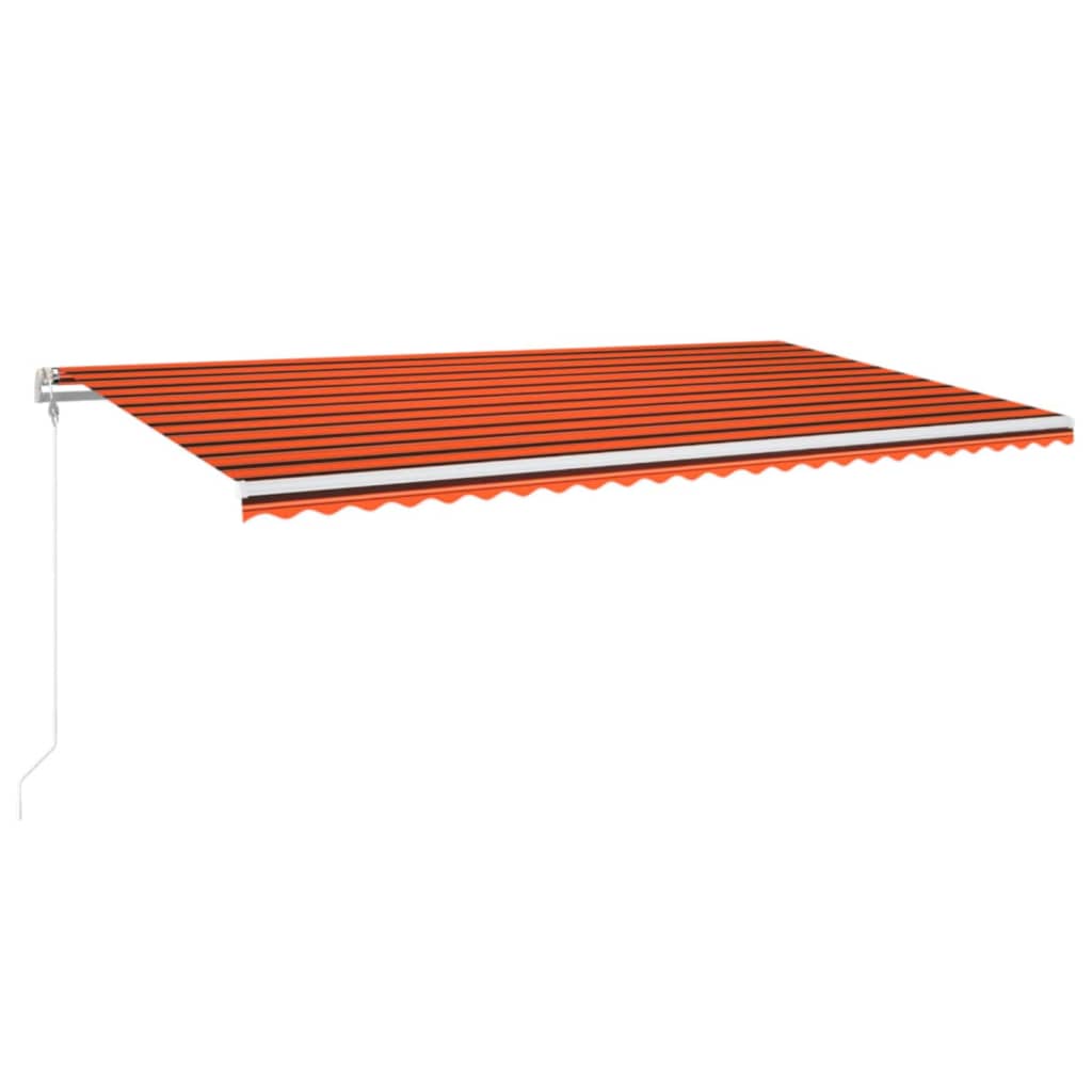 vidaXL Automaticky zaťahovacia markíza 600x350 cm oranžová a hnedá