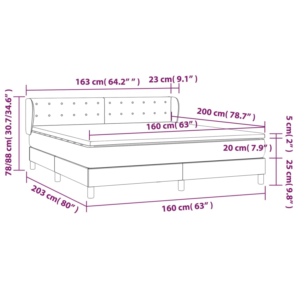 vidaXL Boxspring posteľ s matracom svetlosivá 100x200 cm látka