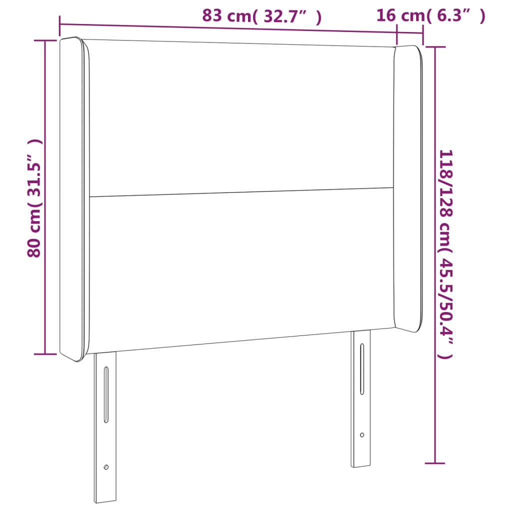 vidaXL Čelo postele so záhybmi tmavomodrá 83x16x118/128 cm zamat