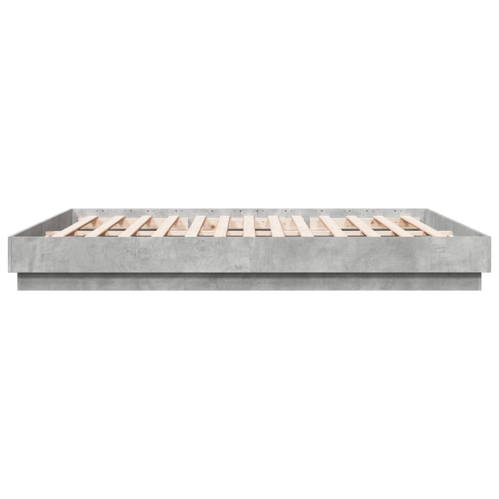 vidaXL Posteľný rám betónový sivý 180x200 cm kompozitné drevo