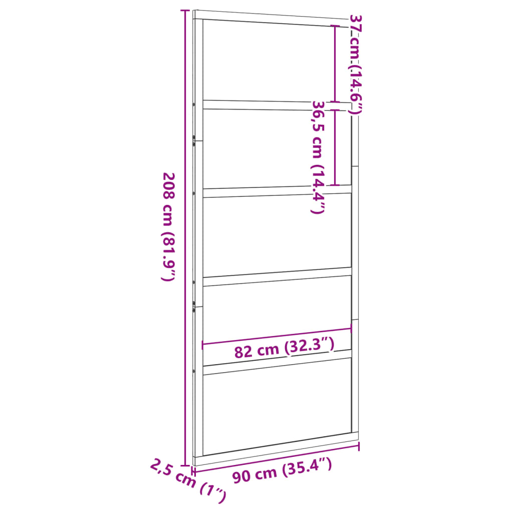 vidaXL Dvere do stodoly biele 90x208 cm masívna borovica