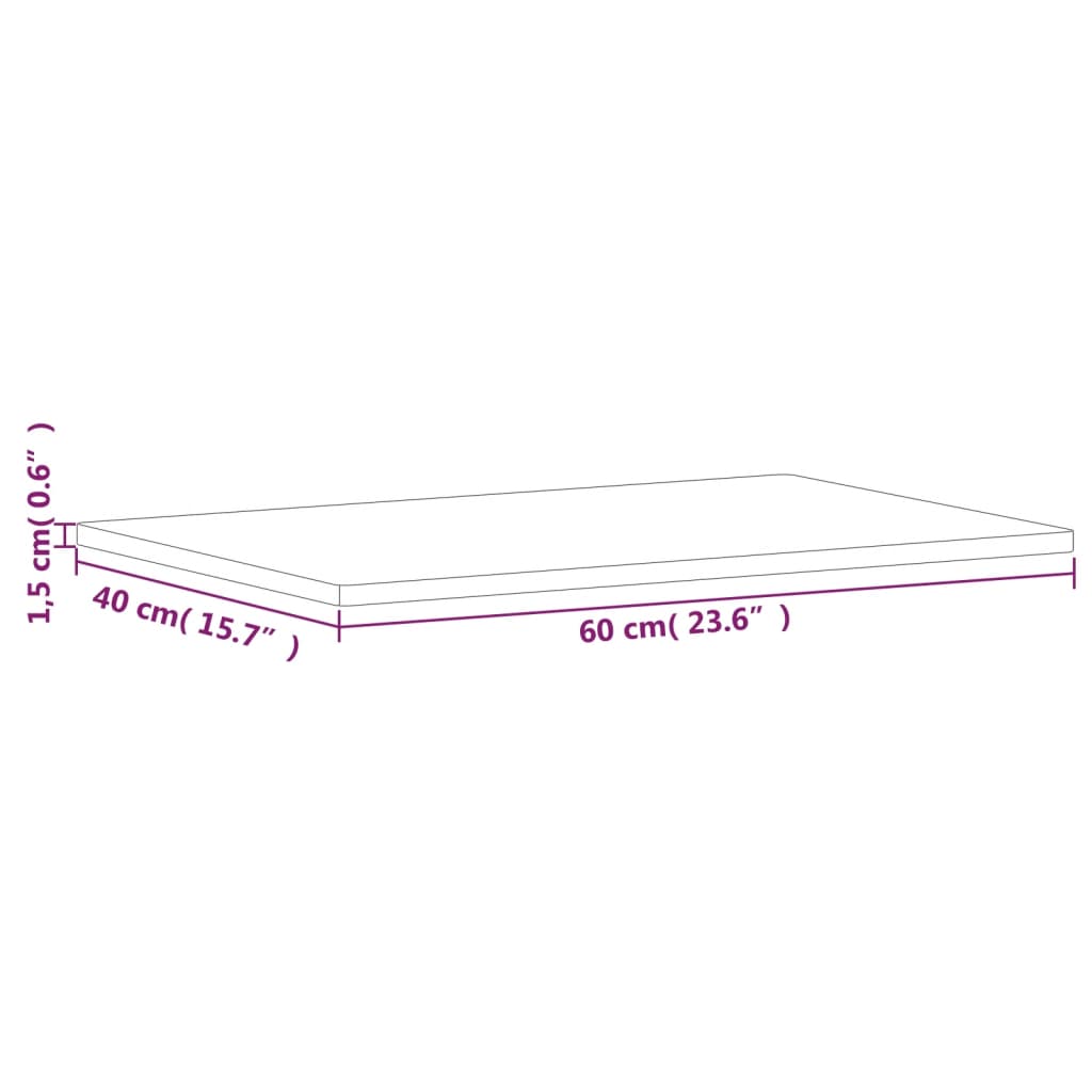 vidaXL Stolová doska 60x40x1,5 cm obdĺžniková masívny buk